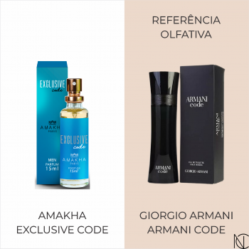 Amakha Exclusive Code Masculino - Parfum 15Ml - Armani Code